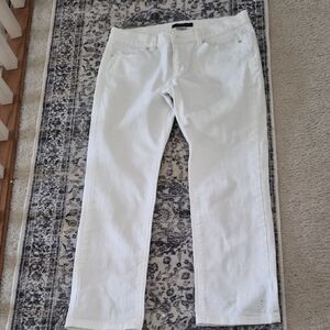 White House Black Market White Cropped Leg Jeans